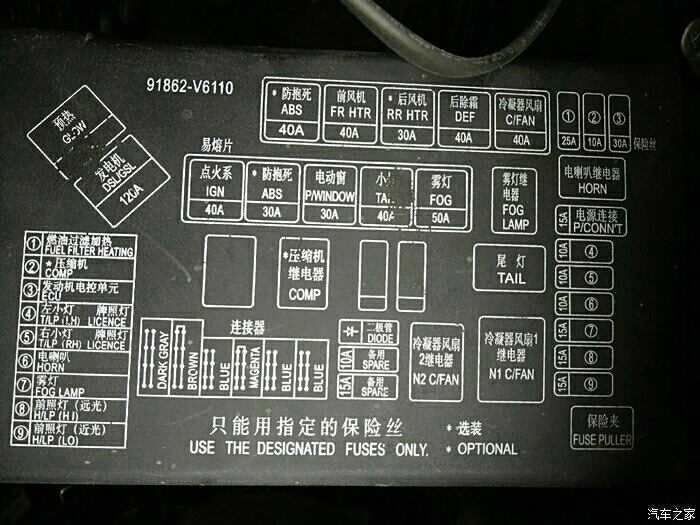 江淮瑞风启动马达继电器位置图及其详细介绍